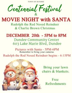 Christmas Festival & Movie Night Flyer