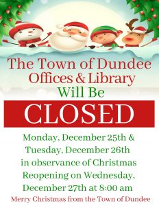 Christmas 2023 Town Closure Flyer