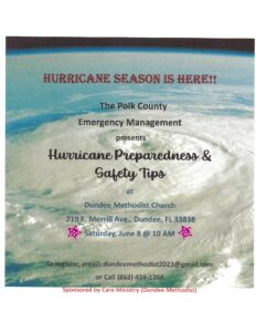 Polk Co Emergency Management - Hurricane Preparedness & Safety Tips Flyer