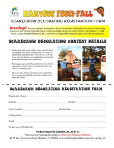 Scarecrow Decorating Contest Registration Form