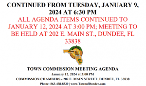 Town Commission Continuation Flyer