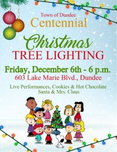 Dundee Centennial Tree Lighting Flyer