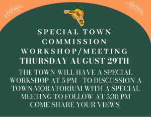 Special Town Commission Workshop & Meeting