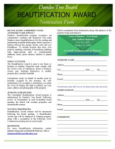 Residential & Commercial Beautification Nomination Form